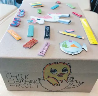  ?? SEVGI UNAY ?? Students created a teacher appreciati­on box and filled it with notes and memories as a thank you.