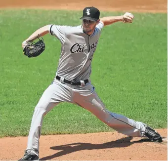  ?? | DAVID RICHARD/AP ?? Left-hander Chris Sale (6-11) didn’t have one of his better outings. He gave up five runs and 10 hits in five innings.