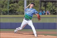  ?? Mills Fitzner ?? Rome Braves Pitcher A.J. Smith-Shawver in his Earth Day jersey on Saturday.