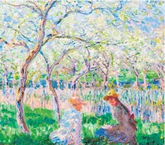  ?? ?? Springtime, 1886 by Claude Monet, held at the Fitzwillia­m Museum in Cambridge