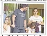  ??  ?? Ben Affleck and Jennifer Garner took their kids to the movies Saturday in Atlanta.