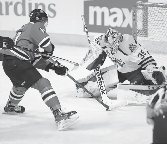  ??  ?? Anthony Duclair est une véritable menace près du filet adverse cette saison. Les Cataractes de Shawinigan l’ont constaté à plus d’une reprise cette saison.