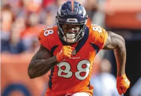  ?? ?? Demaryius Thomas won a Super Bowl with the Broncos in 2015. Photograph: Jack Dempsey/AP