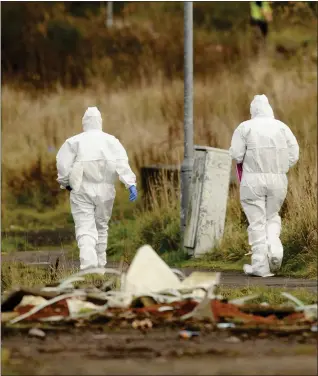  ??  ?? Police cordon around waste ground on Ledmore Road in Drumchapel, while below, Darren Sinclair, whose body was found