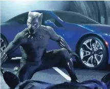  ??  ?? Lexus will air a spot during the Super Bowl called “Long Live the King” featuring the Lexus LS 500 S Sport and actor Chadwick Boseman as the Black Panther.