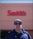  ?? LUIS SÁNCHEZ SATURNO/The New Mexican ?? Anthony Carl Trujillo, a worker at Smith’s in Santa Fe, said he’s concerned about what a merger between parent company Kroger and Albertsons would mean for workers and customers.