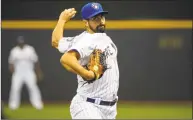  ?? Jon Durr / Getty Images ?? The Brewers’ Gio Gonzalez pitches against the Tigers during the first inning on Sept. 30.