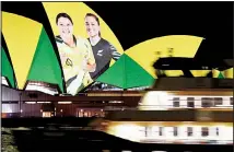  ??  ?? The Sydney Opera House is illuminate­d in support of Australia and New Zealand’s joint bid to host the FIFA Women’s World Cup 2023, in Sydney,
on June 25. (AP)