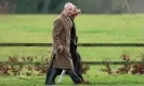  ?? Photograph: Joe Giddens/PA ?? King Charles III and Queen Camilla arriving to attend a Sunday church service at St Mary Magdalene church in Sandringha­m on Sunday.