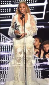  ?? AFP ?? Beyonce accepts the award for video of the year onstage during the 2016 MTV Video Music Awards at Madison Square Garden on Sunday in New York City.