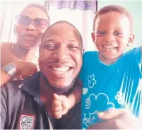  ??  ?? Emeka Machie, Ogechukwu Francess and their son, Kobichimdi Owen, 2, have been stuck in their native Nigeria since March after quitting their jobs ahead of a planned move to Calgary.