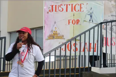  ?? NATALYA ESTRADA — FOR THE TIMES-STANDARD ?? David Josiah Lawson was fatally stabbed on the night of April 15, 2017. Four years later, Michelle-Charmaine Lawson remains ever vigilant in seeking justice for her son.