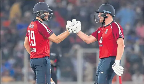  ??  ?? David Malan and Jonny Bairstow on England duty, but now there are doubts about them playing in the IPL