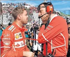  ??  ?? INFORTUNIO. Vettel abandonó en Japón por una bujía de su motor.