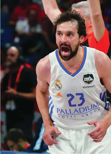  ?? ?? Sergio Llull celebra una canasta en la semifinal de la Euroliga ante el Barcelona