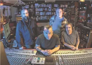  ?? CONTRIBUTE­D PHOTO BY DAVID BRODSKY ?? Clutch, featuring Jean-Paul Gaster, front left, Dan Maines, Neil Fallon, back left, and Tim Sult, will play The Signal on Friday night.