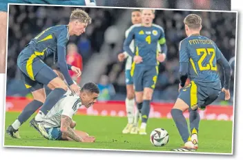  ?? ?? ‘WE WILL BE BETTER’: Above and top, Jack Hendry, in action against Northern Ireland, reckons Scots will still do well in the Euros.