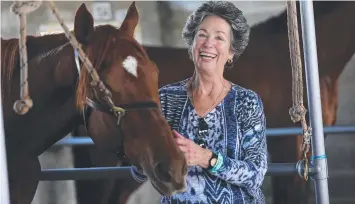  ??  ?? PROVEN FORM: Tolga trainer Janel Ryan with the 2018 Cairns Cup winner We Just Love It.