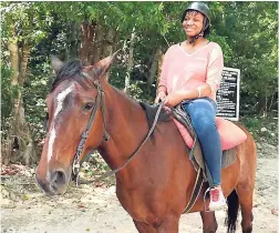  ??  ?? For the horseback adventure, writer Shantae Shand warns, “Ensure that you are prepared for some laughs! The horses may fall out of line, stopping to fill their tummies with the plants along the trail.”