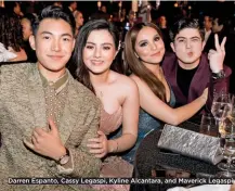  ??  ?? Darren Espanto, Cassy Legaspi, Kyline Alcantara, and Maverick Legaspi