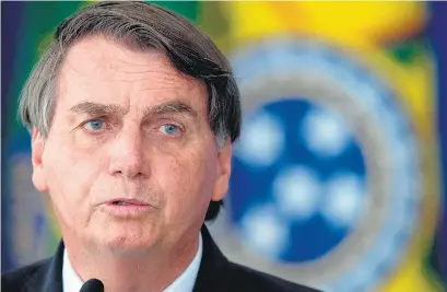  ?? EFE ?? Bolsonaro quiso poner en duda su evidente ambición reeleccion­ista.