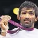  ?? GETTY ?? Yogeshwar Dutt with the 2012 bronze medal.