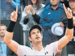  ?? TIZIANA FABI / AFP ?? Andy Murray celebró su primer triunfo en el Foro Itálico