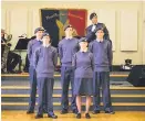  ??  ?? The local 471 Air Cadets Squadron at the tea dance