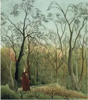  ??  ?? « La Promenade dans la forêt », du Douanier Rousseau, vers 1886.