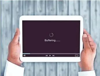  ?? GETTY IMAGES ?? No one likes to see “Buffering ...” light up screens on their devices.