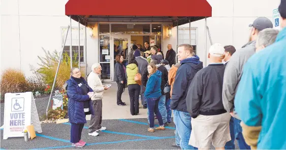  ?? MORNING CALL FILE PHOTO ?? Voters may run into longer lines than usual for a midterm election this Tuesday. Political observers expect to see unusually high turnout for a nonpreside­ntial election, with Northampto­n County’s Republican Party chairwoman saying it will likely be far more than the 38 percent who came out in 2014.