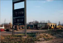  ?? CP PHOTO JASON FRANSON ?? Canadian energy producers say they are prepared and ready for what could be another spring and summer of drought and wildfires in Western Canada. A cafe and gift shop destroyed by the wildfires is shown in Enterprise, N.W.T. on Oct. 11, 2023.