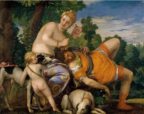  ??  ?? venus y adonis, veronés (Paolo Caliari), c. 1580. Óleo sobre lienzo. Museo Nacional del Prado, Madrid.