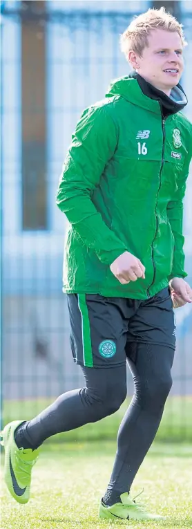  ??  ?? Gary Mackay-Steven would like to be playing more but is just happy to be part of what is happening Photograph: SNS