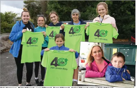  ??  ?? Vicky Hennessey , Mollie O’Donnell , Laura O’Donnell , Bunny O’Donnell , Aisling O’Donnell and (front) Holly O’Driscoll, all from Camp. Inset: Lorraine and Brendan McCarthy, Camp.