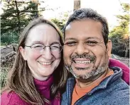  ?? Courtesy of Siva Raj ?? After leading the 2022 recall of three school board members, Autumn Looijen, shown with her partner Siva Raj, is running for District 5 supervisor.
