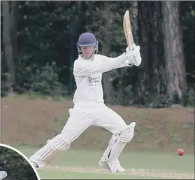  ??  ?? HITTING OUT Hambledon captain Spencer Leclerq