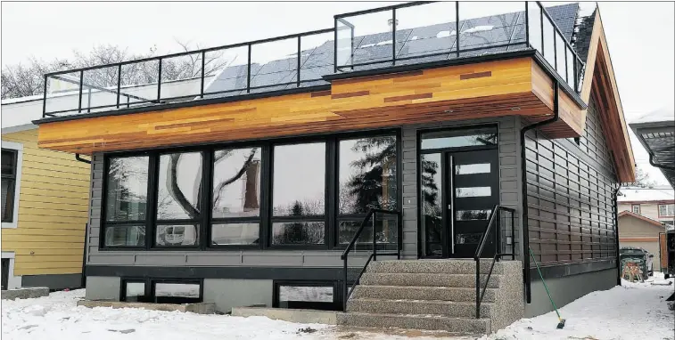  ?? Photos: John Lucas, the Journal ?? This eco-friendly home in Edmonton was built by Effect Home Builders. It’s a 1,540 square-foot bungalow that runs mainly on solar energy. The home does not use any natural gas.