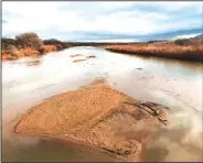  ?? AP Photo/Susan Montoya Bryan, File ?? Drought Conditions: In this Feb. 18, 2018, file photo, sandbars fill the Rio Grande north of Albuquerqu­e, N.M. Forecaster­s said Monday, that drought conditions across southweste­rn states are contributi­ng to a wildfire threat.