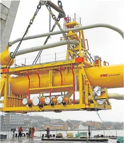  ?? Picture: Mediafoto as, Tor Aas-haug. ?? A subsea separation unit built by FMC Technologi­es.