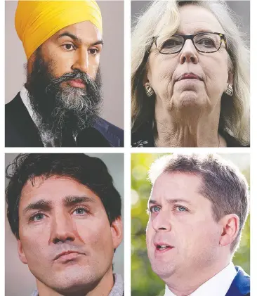  ??  ?? TOP LEFT: DAVE CHAN/AFP; TOP RIGHT: SEAN KILPATRICK/THE CANADIAN PRESS BOTTOM LEFT: STEPHANE MAHE/REUTERS; BOTTOM RIGHT: CARLOS OSORIO/REUTERS