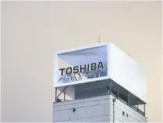  ??  ?? Faced with the prospect of a multi-billion-dollar writedown that could wipe out its shareholde­rs’ equity, Japan’s Toshiba is running out of fixes: it is burning cash, cannot issue shares and has few easy assets left to sell. — Reuters photo