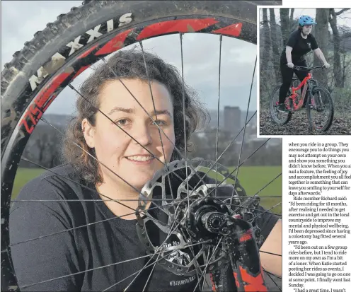  ?? PICTURES: ANDREW ROE. ?? THERAPEUTI­C: Katie Marlow discovered a passion for mountain biking – and rediscover­ed her love for life.
