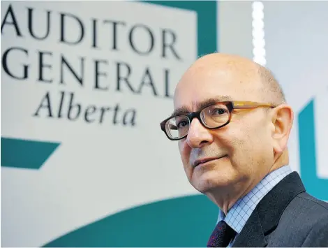  ?? ED KAISER /EDMONTON JOURNAL ?? Auditor General Merwan Saher criticized the lack of public reporting on the progress of Alberta’s climate-change strategy.