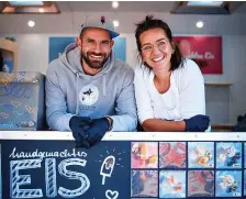  ?? FOTO: JACKLE & HEIDI ?? Franziska Göttsche und Martin Horst betreiben mit Leidenscha­ft ihre Eismanufak­tur Jackle & Heidi.