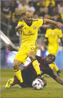  ?? [KYLE ROBERTSON/DISPATCH] ?? Crew SC forward Federico Higuain has four goals and four assists through 11 games.