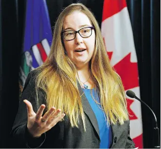  ?? FILES ?? Alberta Labour Minister Christina Gray is trying to get new workplace legislatio­n passed in the spring session. Among other things, it will increase the number of unpaid work leaves for employees who are sick.