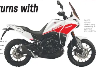  ?? ?? The 650 standard variant is easily identified by its aluminium alloy sport rims.