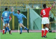  ??  ?? SHOCK Davide Gualtieri scores opener against England