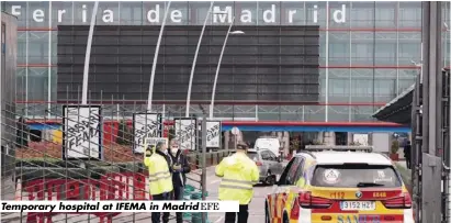  ??  ?? Temporary hospital at IFEMA in Madrid
EFE
